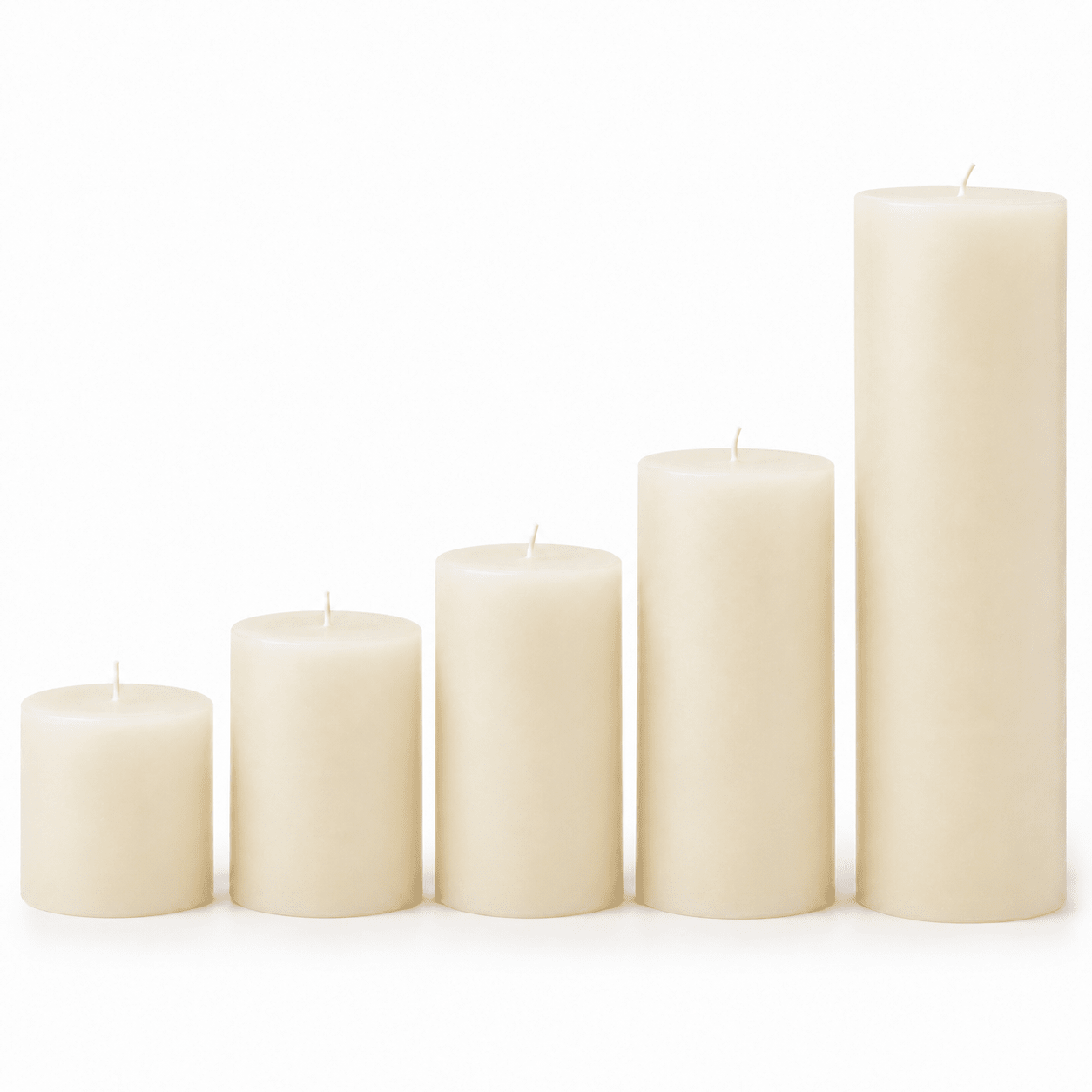 3 Inch White Beeswax Pillar Candles - Poppy Natural