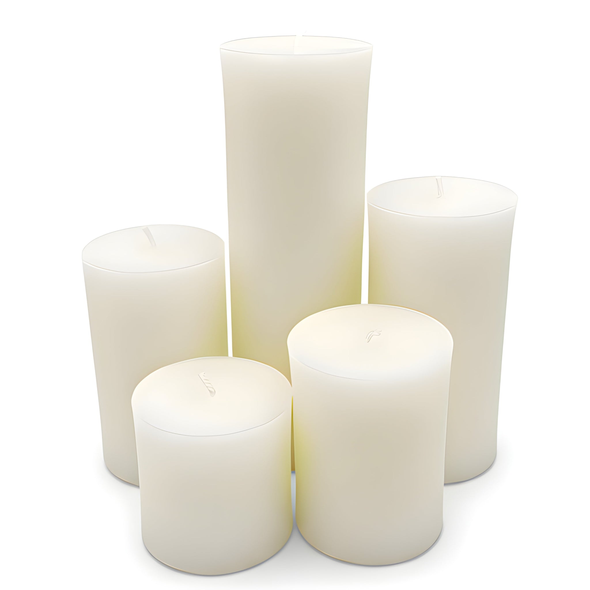 3 Inch White Beeswax Pillar Candles - Poppy Natural