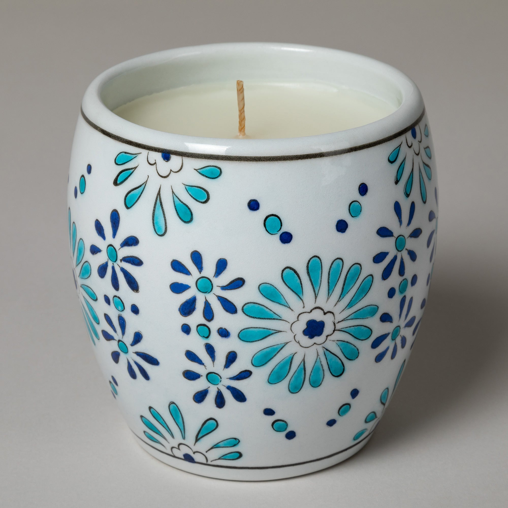 Ceramic Artisan Hand-Poured Candle - Poppy Natural