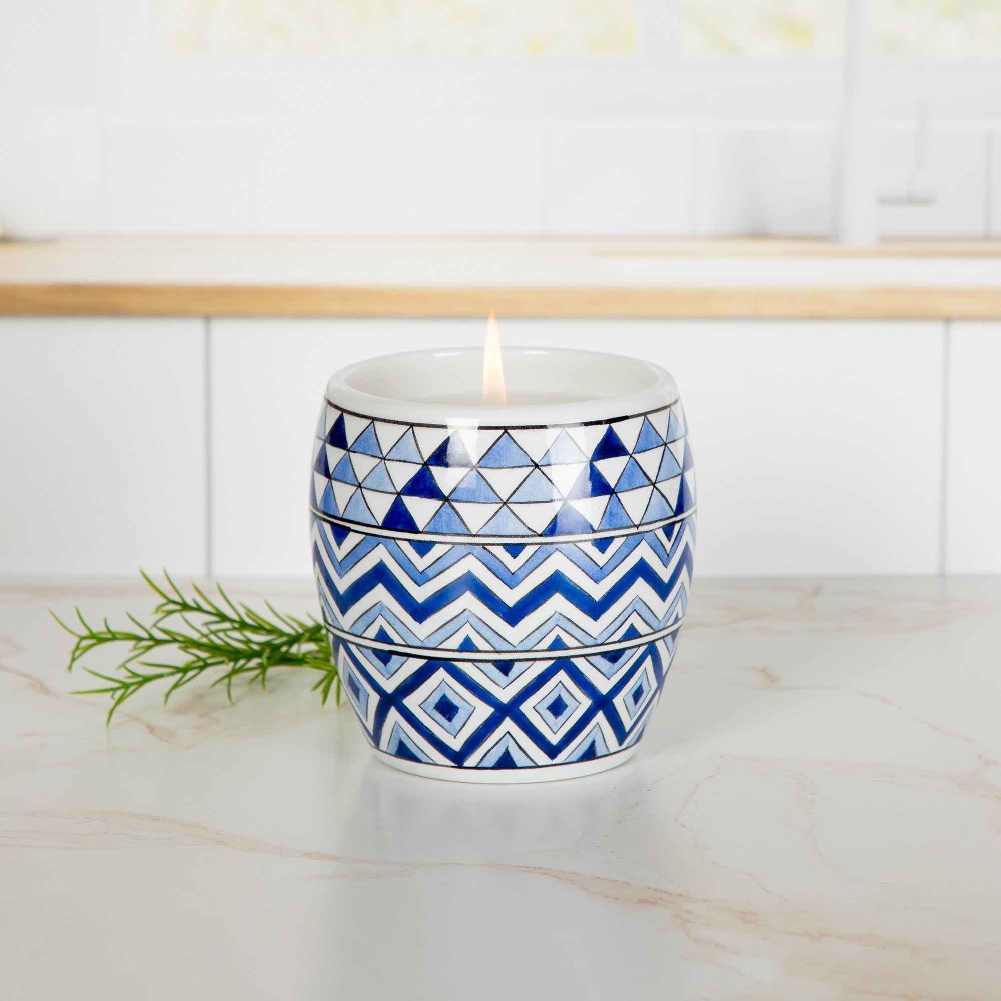 Ceramic Artisan Hand-Poured Candle - Poppy Natural