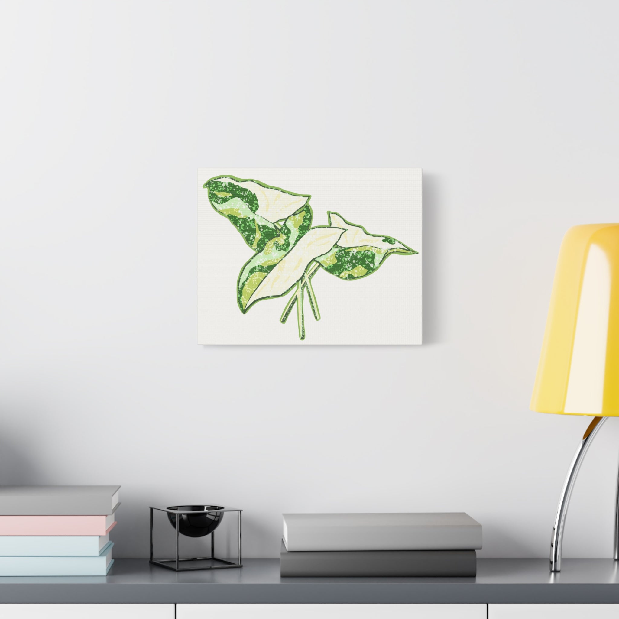 Marble Syngonium Canvas Print – Botanical Wall Art - Poppy Natural
