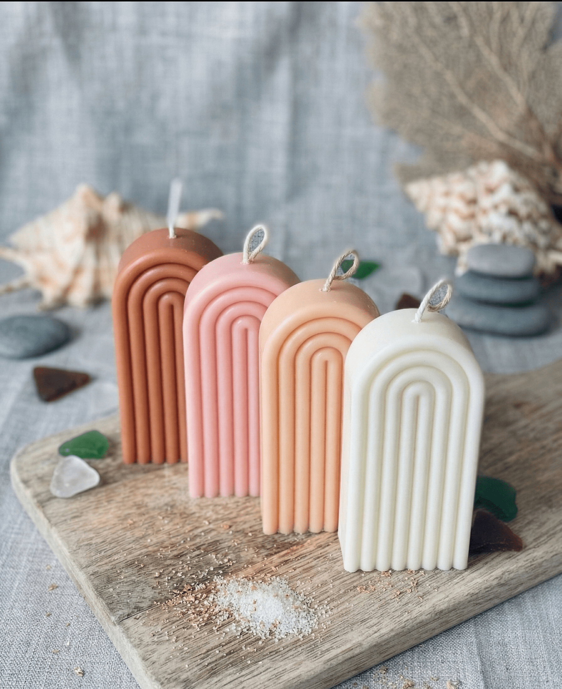 Rainbow Arch Candle - Poppy Natural