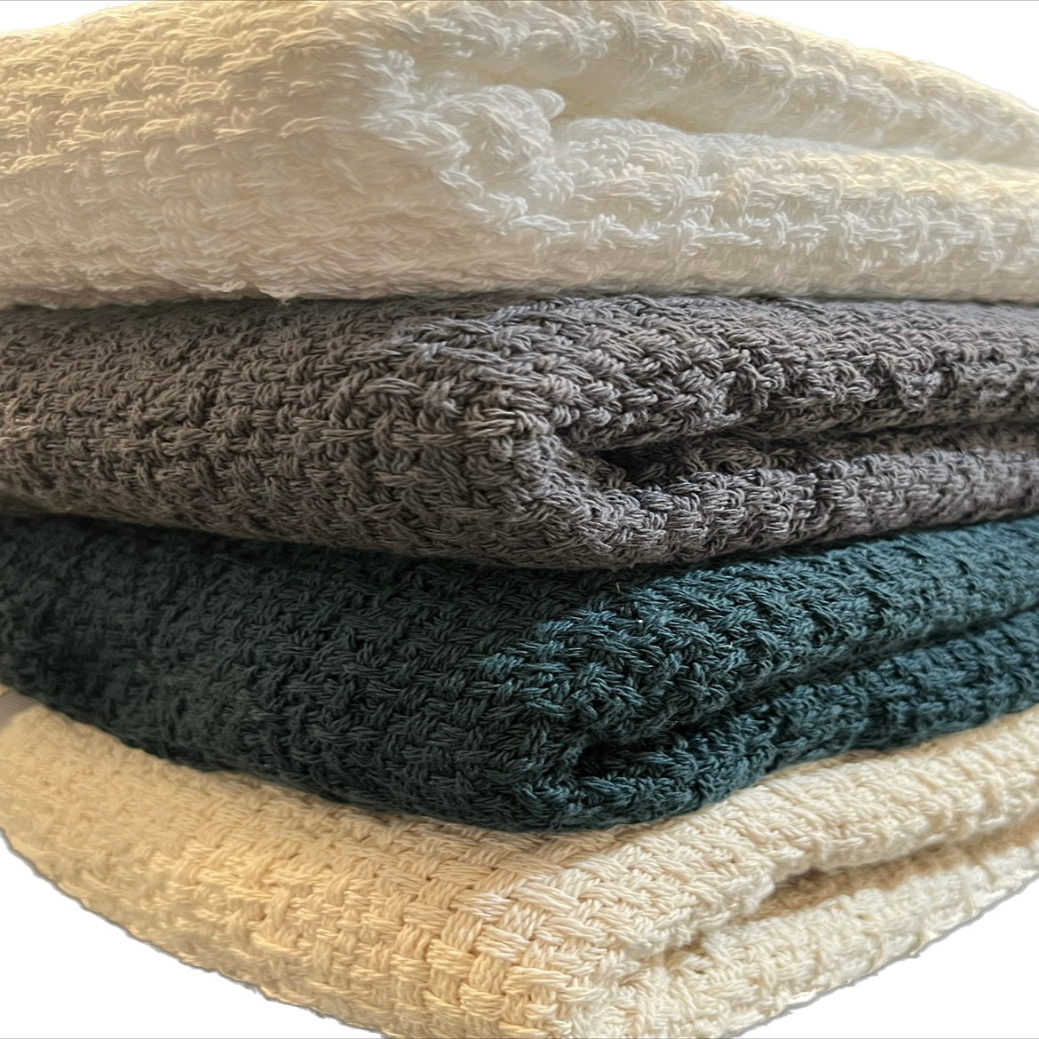 100% Cotton Fringed Throw Blanket - Poppy Natural