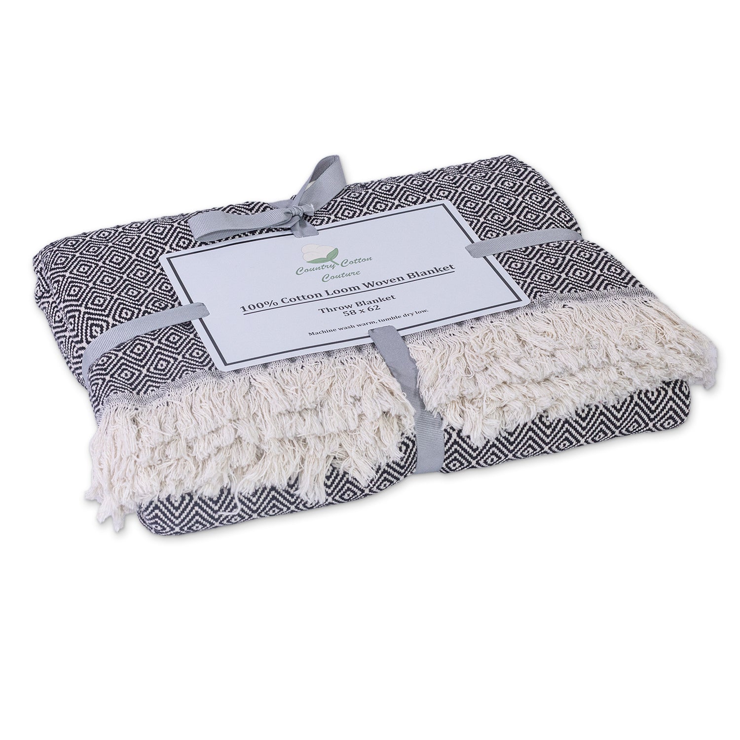 Chevron Patterned Throw - Poppy Natural