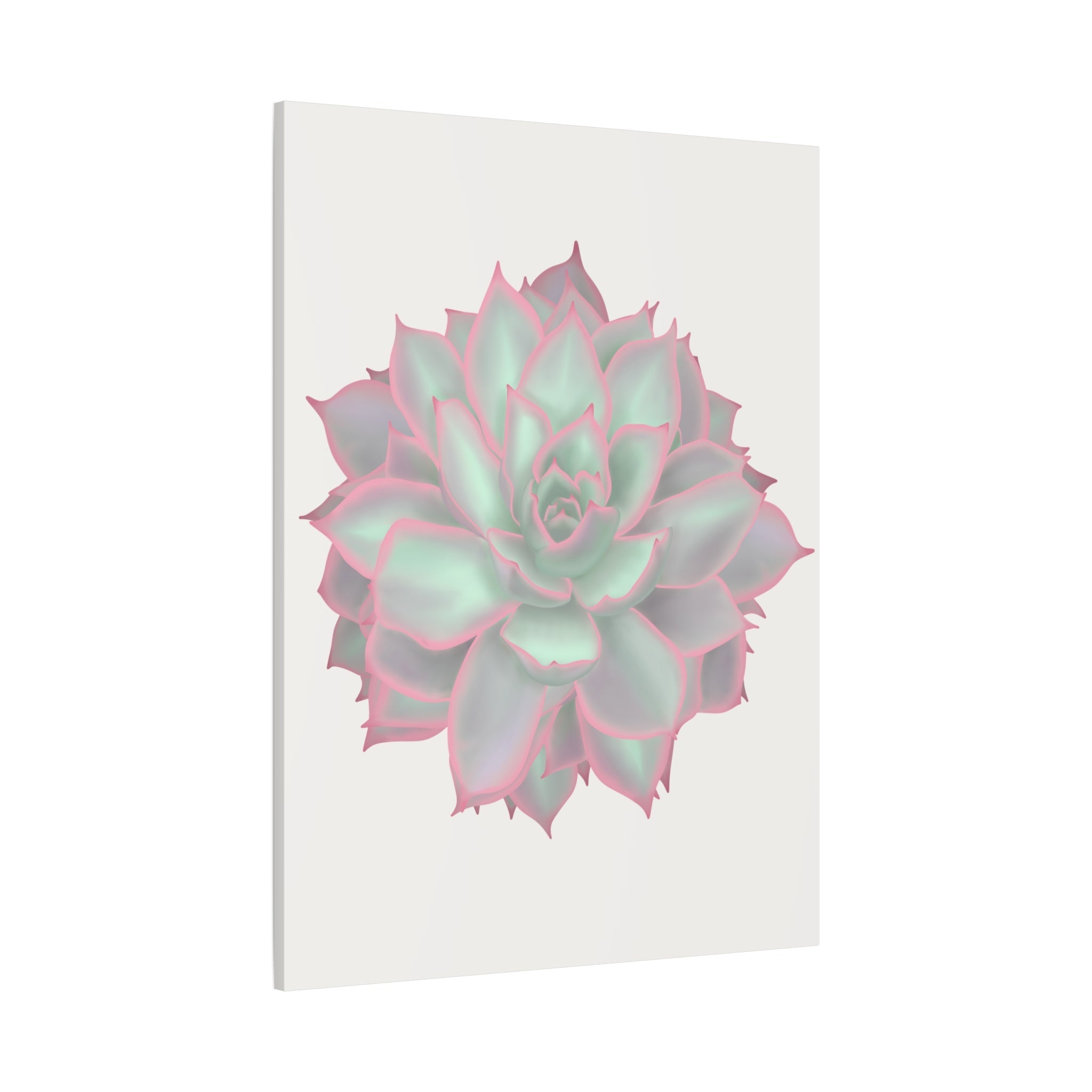 Echeveria Violet Queen Succulent Canvas Print – Botanical Wall Art