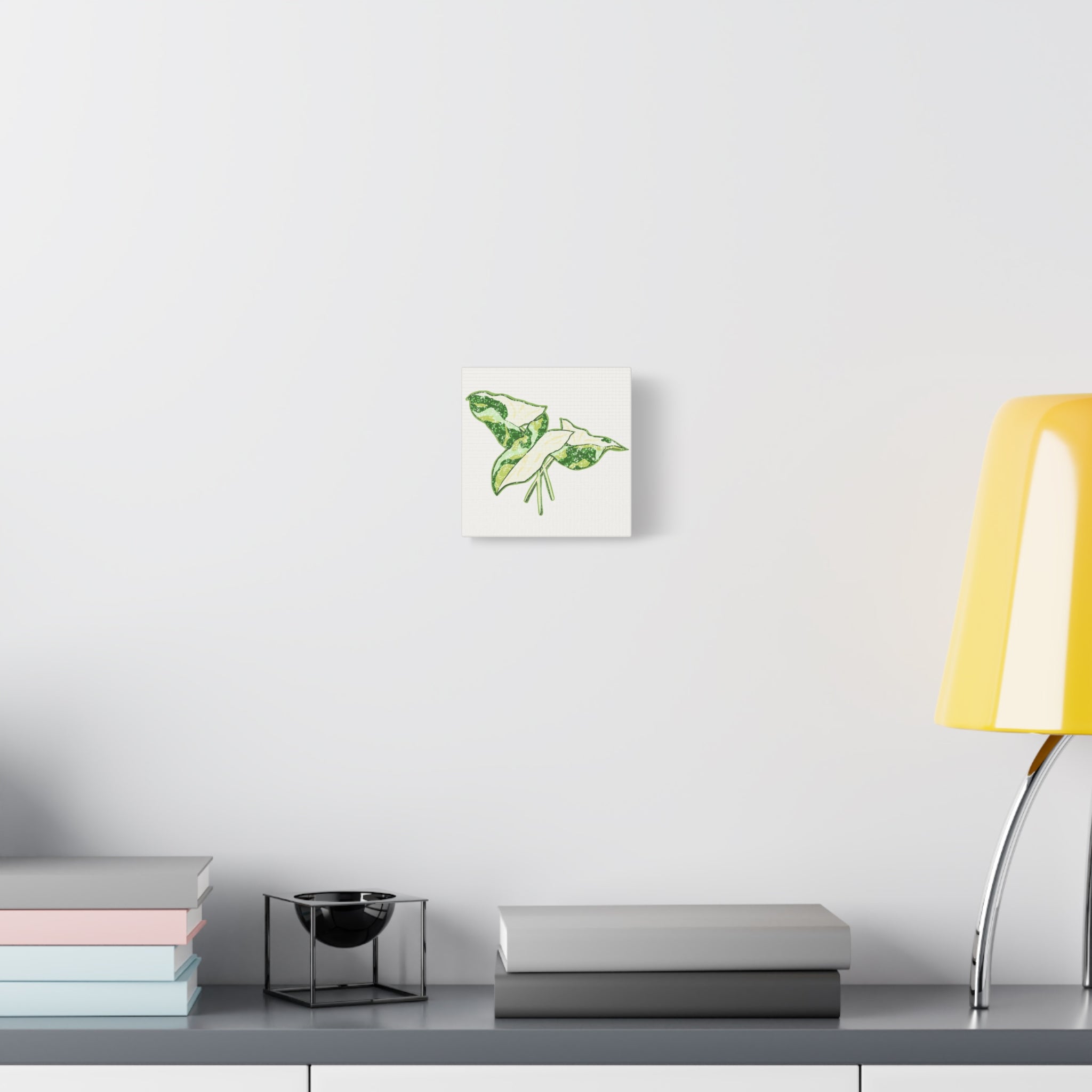 Marble Syngonium Canvas Print – Botanical Wall Art
