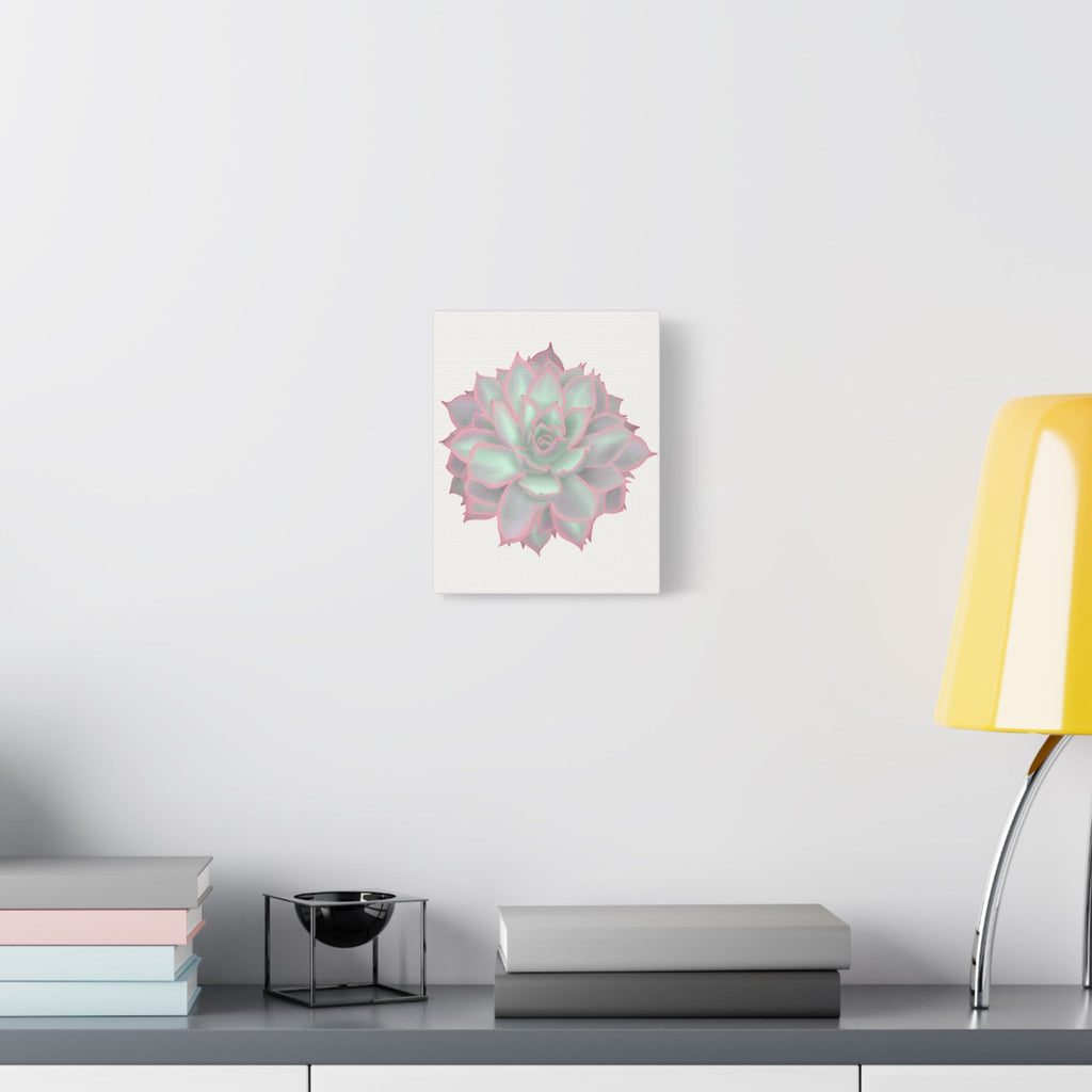 Echeveria Violet Queen Succulent Canvas Print – Botanical Wall Art
