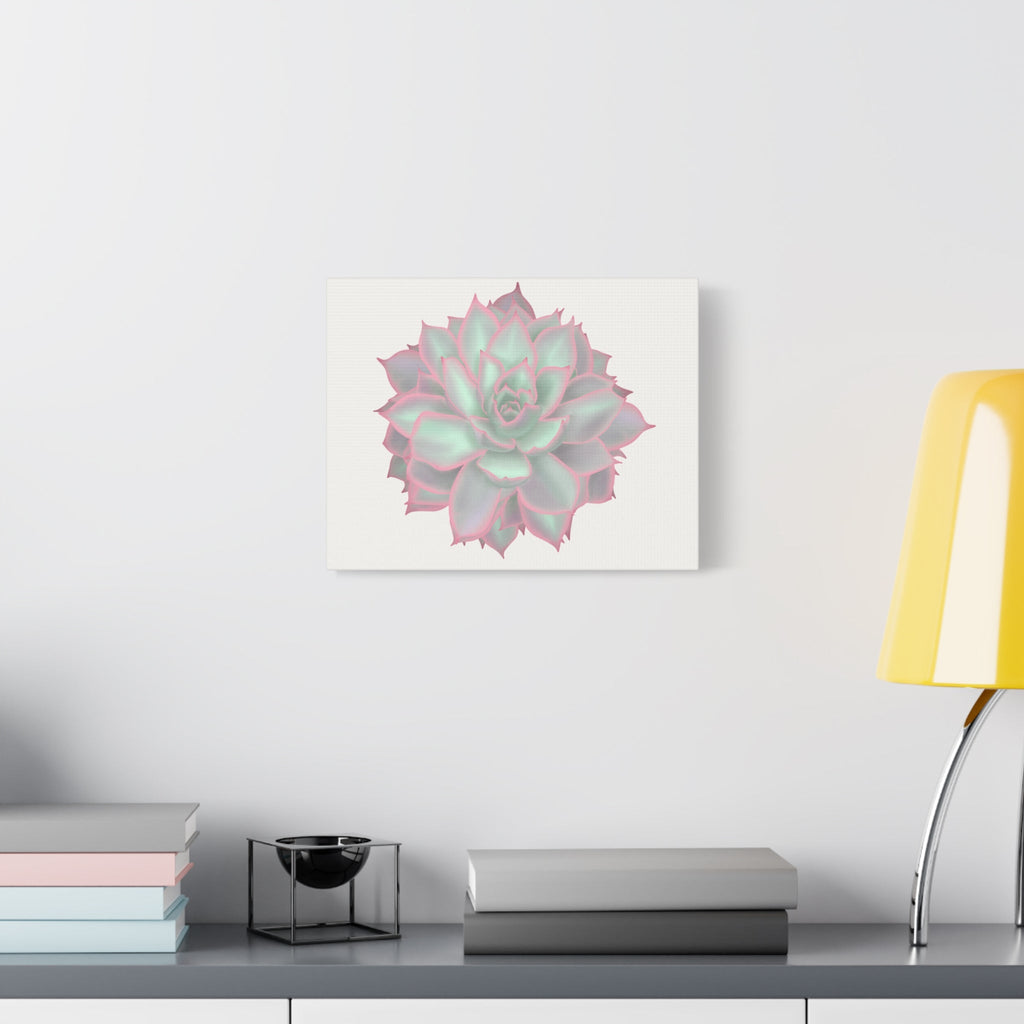 Echeveria Violet Queen Succulent Canvas Print – Botanical Wall Art