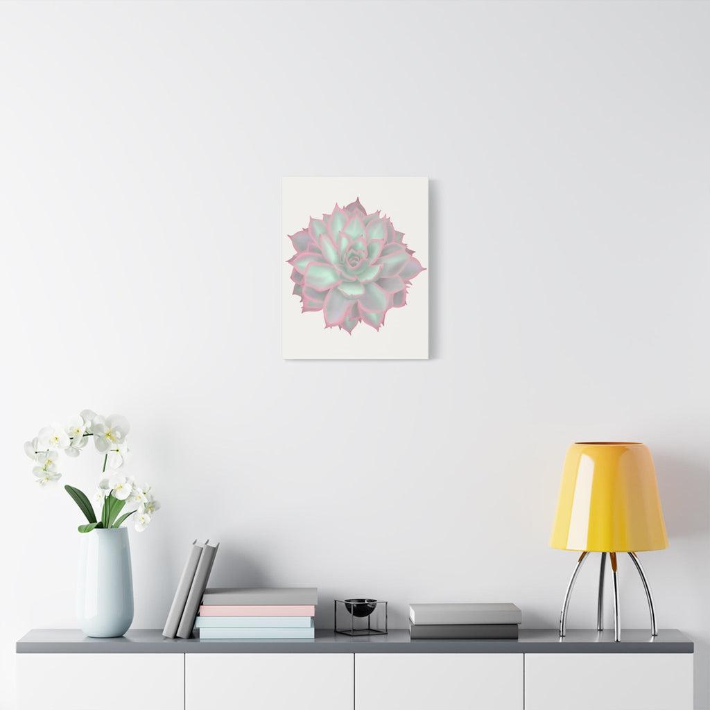 Echeveria Violet Queen Succulent Canvas Print – Botanical Wall Art