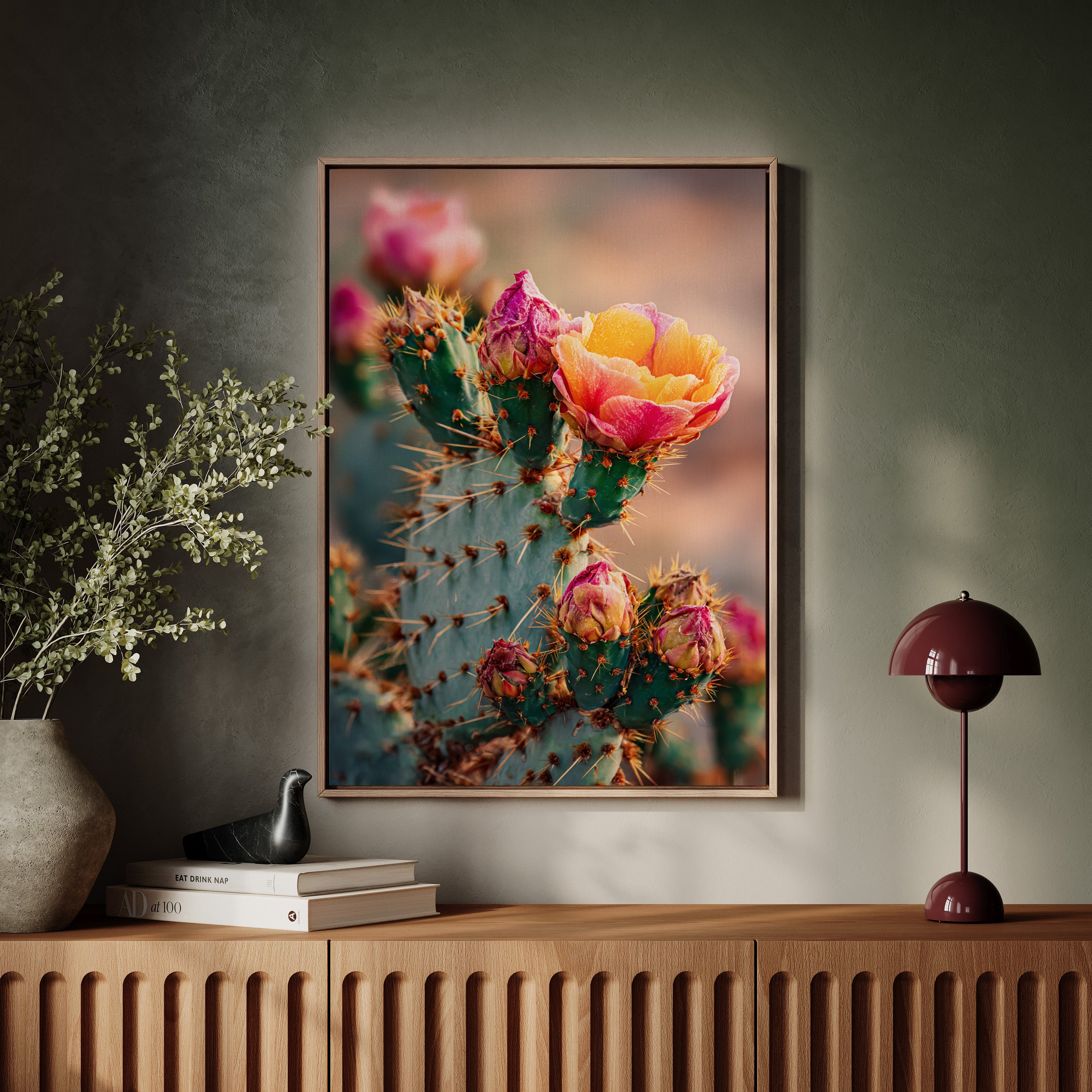 Blossoms Amidst Thorny Embrace - Poppy Natural
