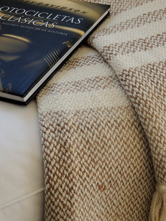 Camel Stripes Blanket - Poppy Natural