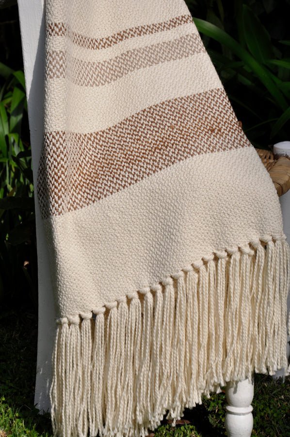 Camel Stripes Blanket - Poppy Natural