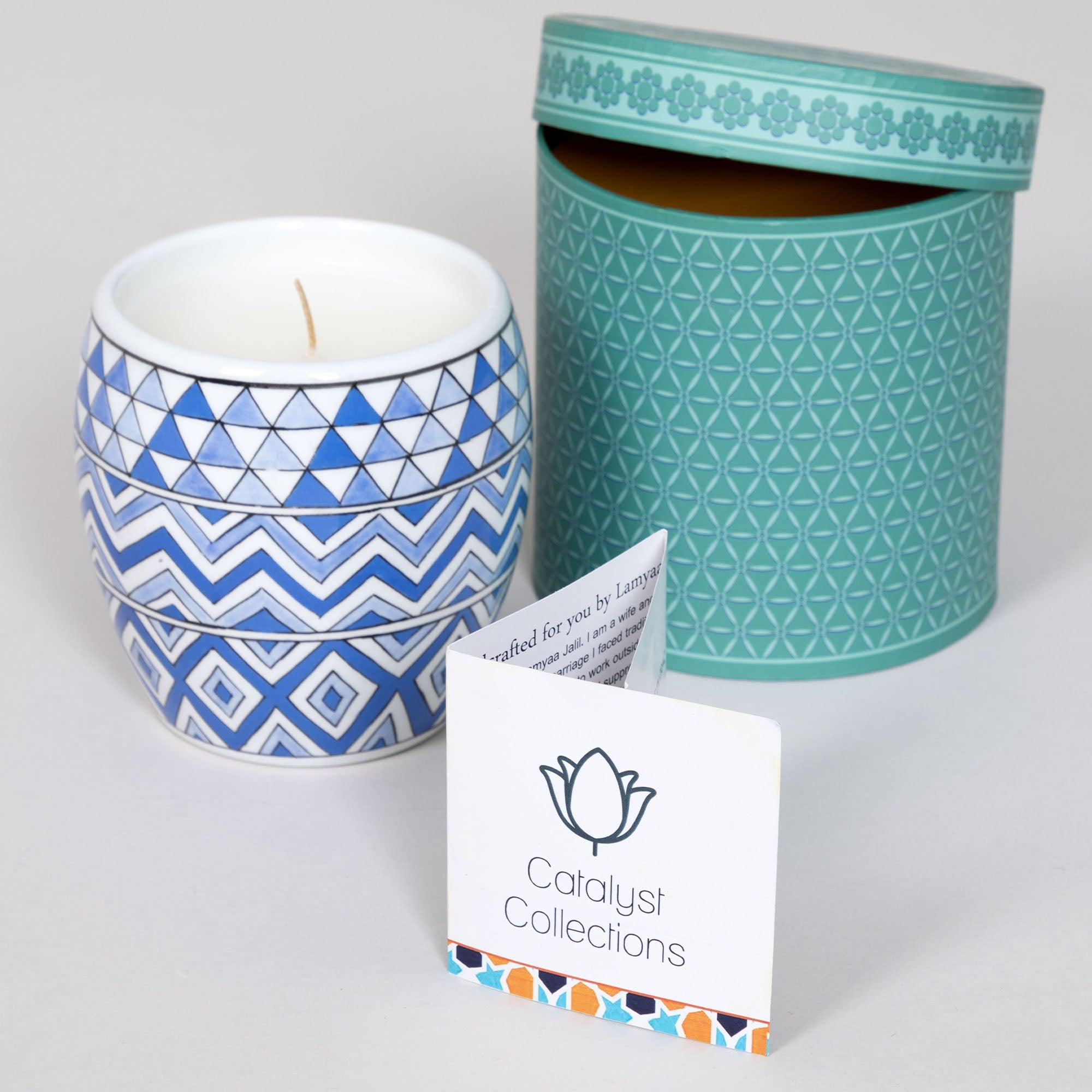 Ceramic Artisan Hand-Poured Candle - Poppy Natural