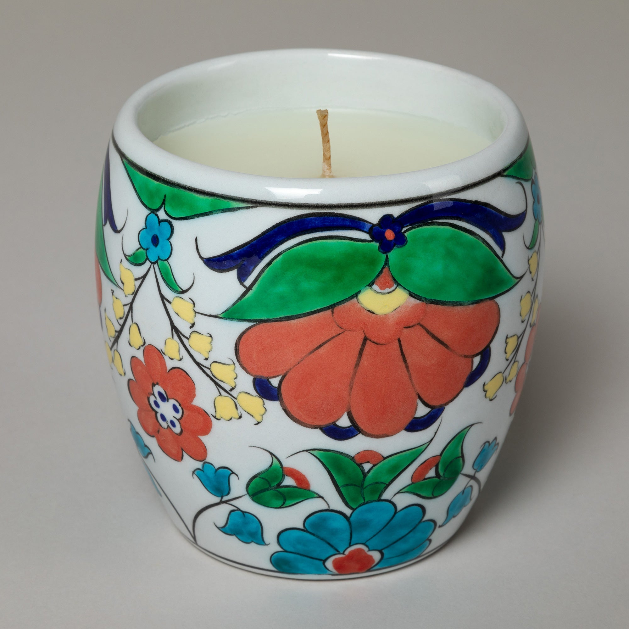 Ceramic Artisan Hand-Poured Candle - Poppy Natural