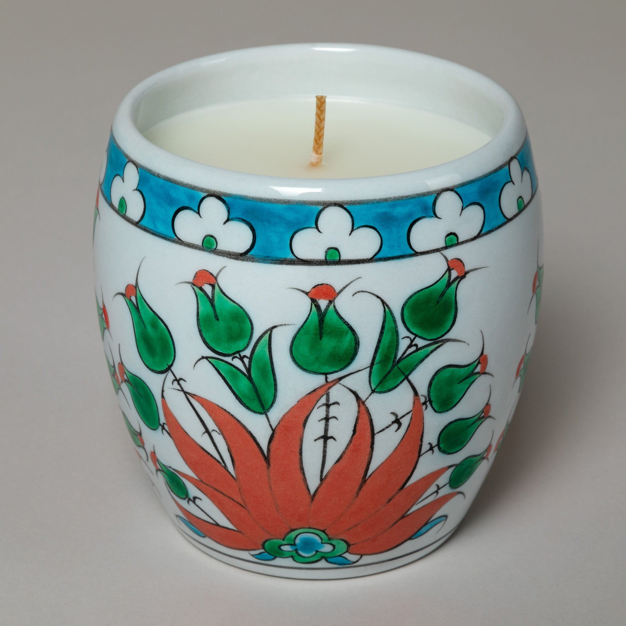 Ceramic Artisan Hand-Poured Candle - Poppy Natural