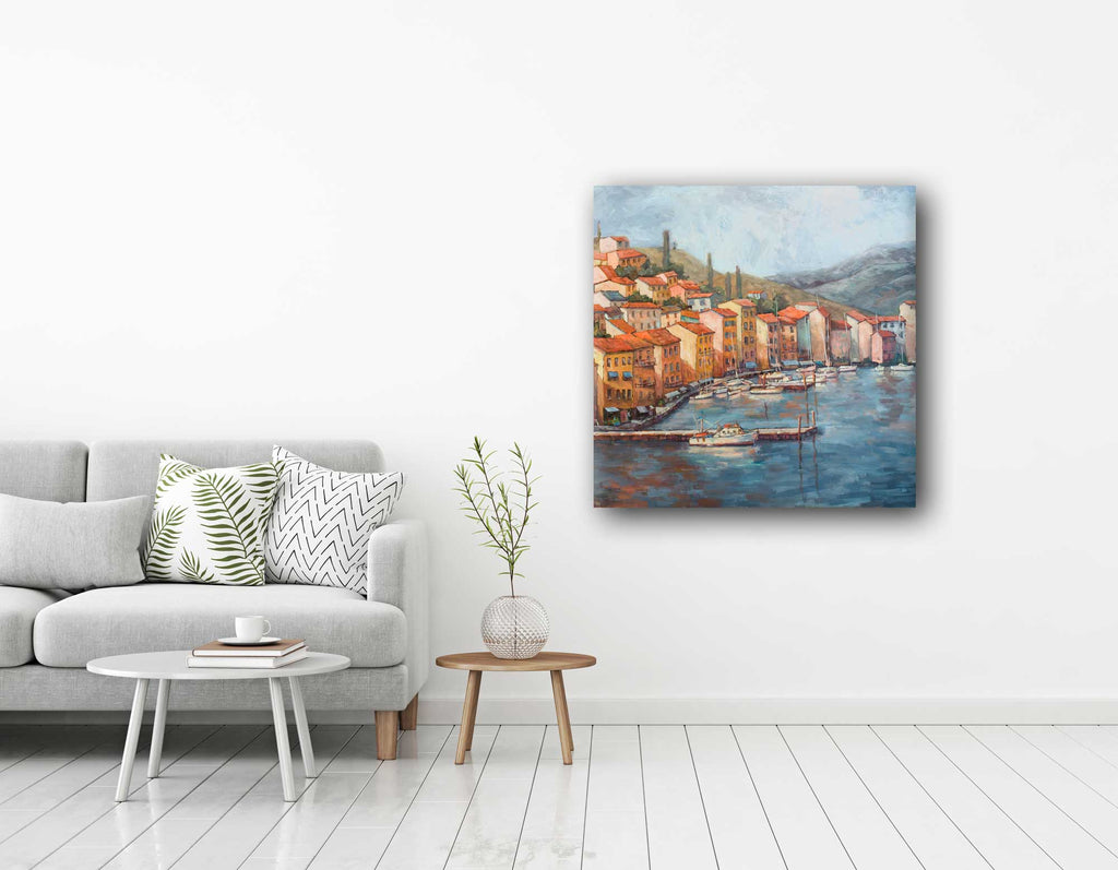 Coastal Italian Village Canvas Print