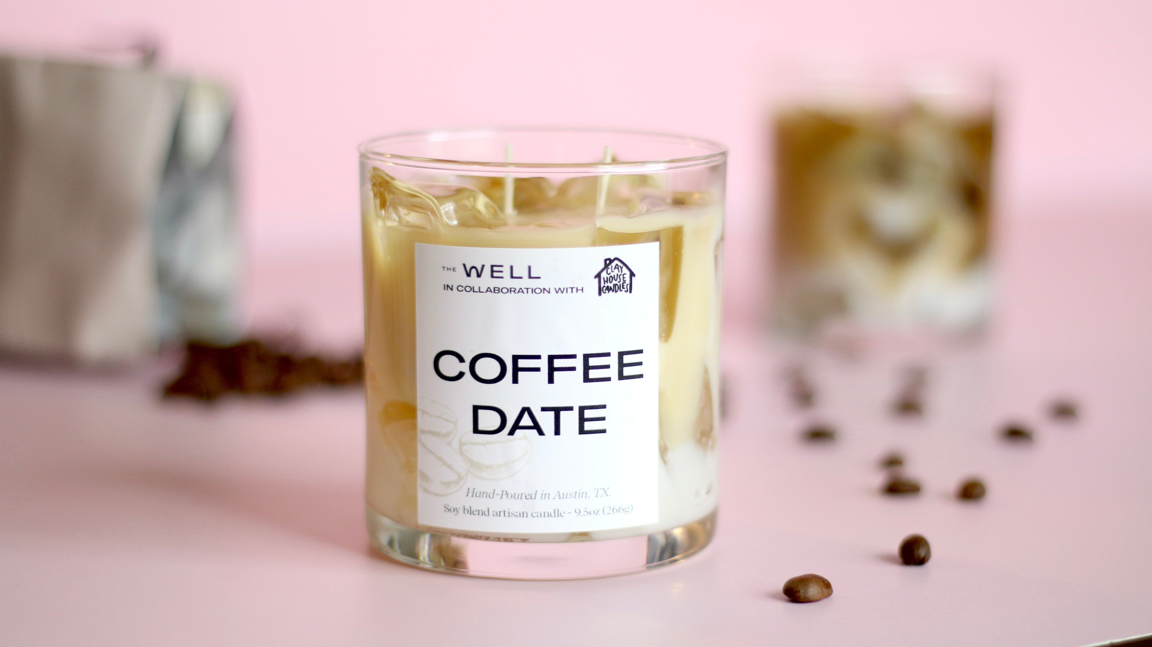 Coffee Date Container Candle - Poppy Natural
