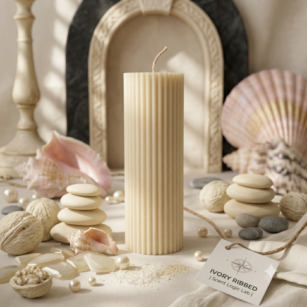 Minimalist Ribbed Candle