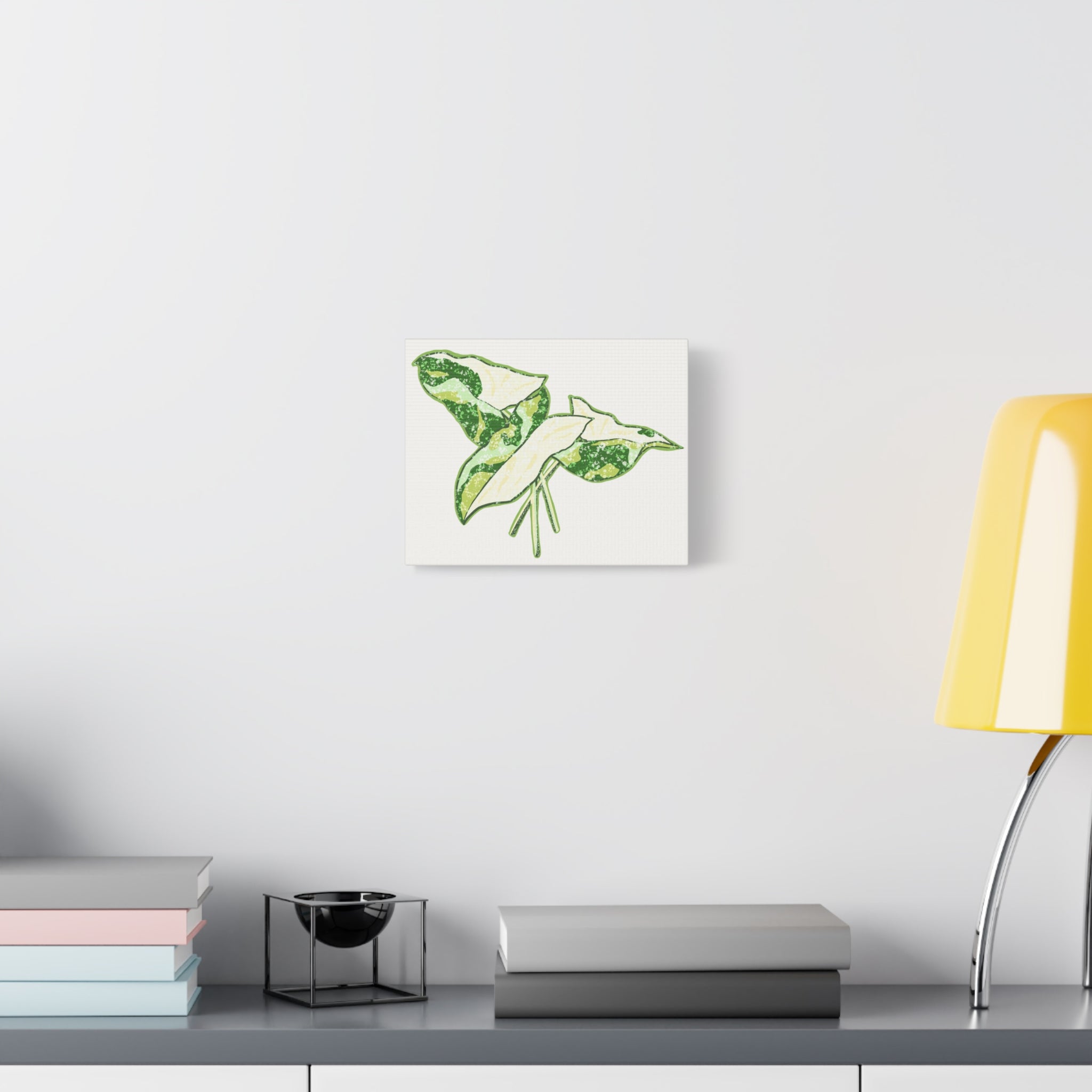 Marble Syngonium Canvas Print – Botanical Wall Art - Poppy Natural