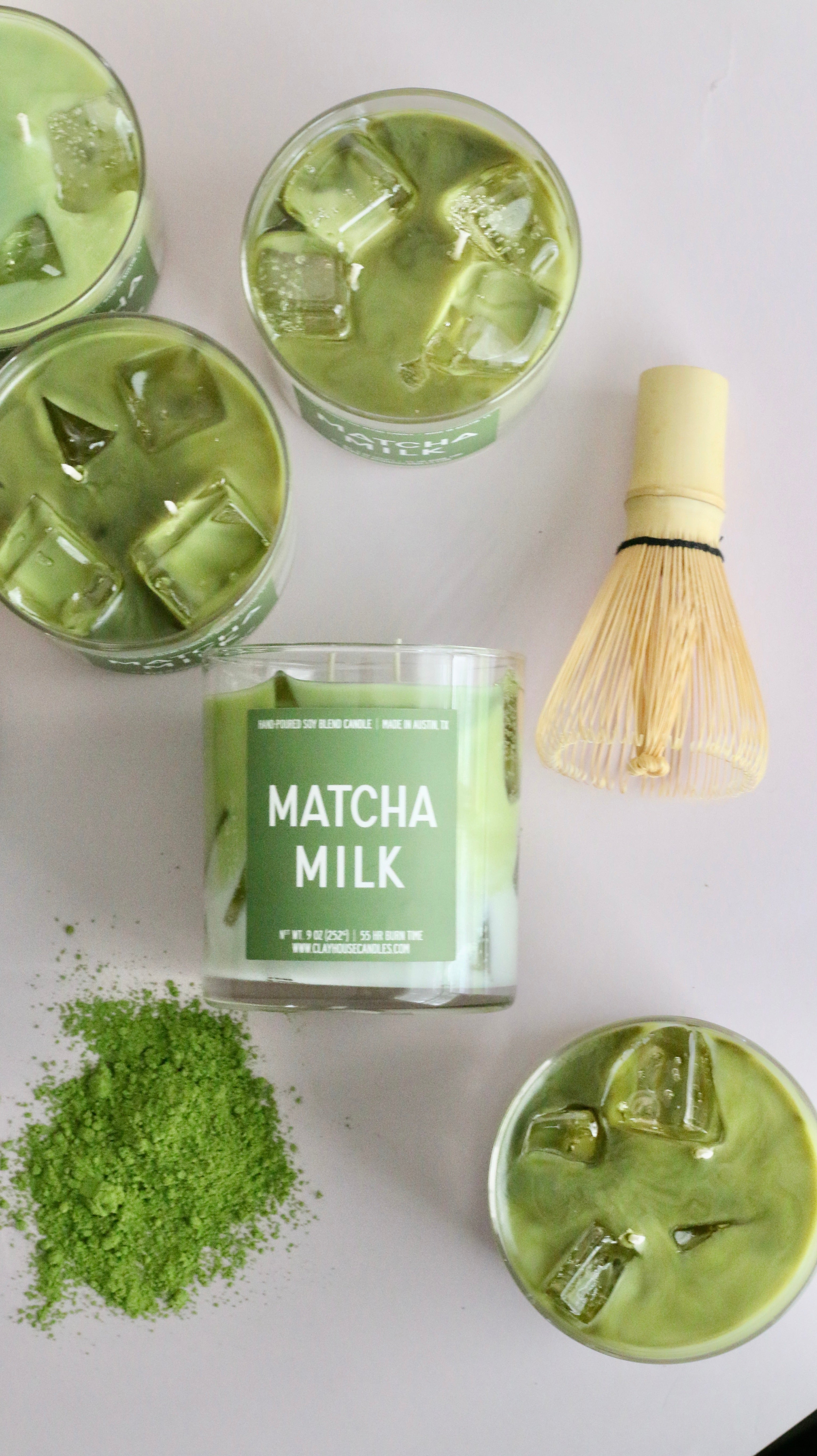 Matcha Milk Container Candle - Poppy Natural