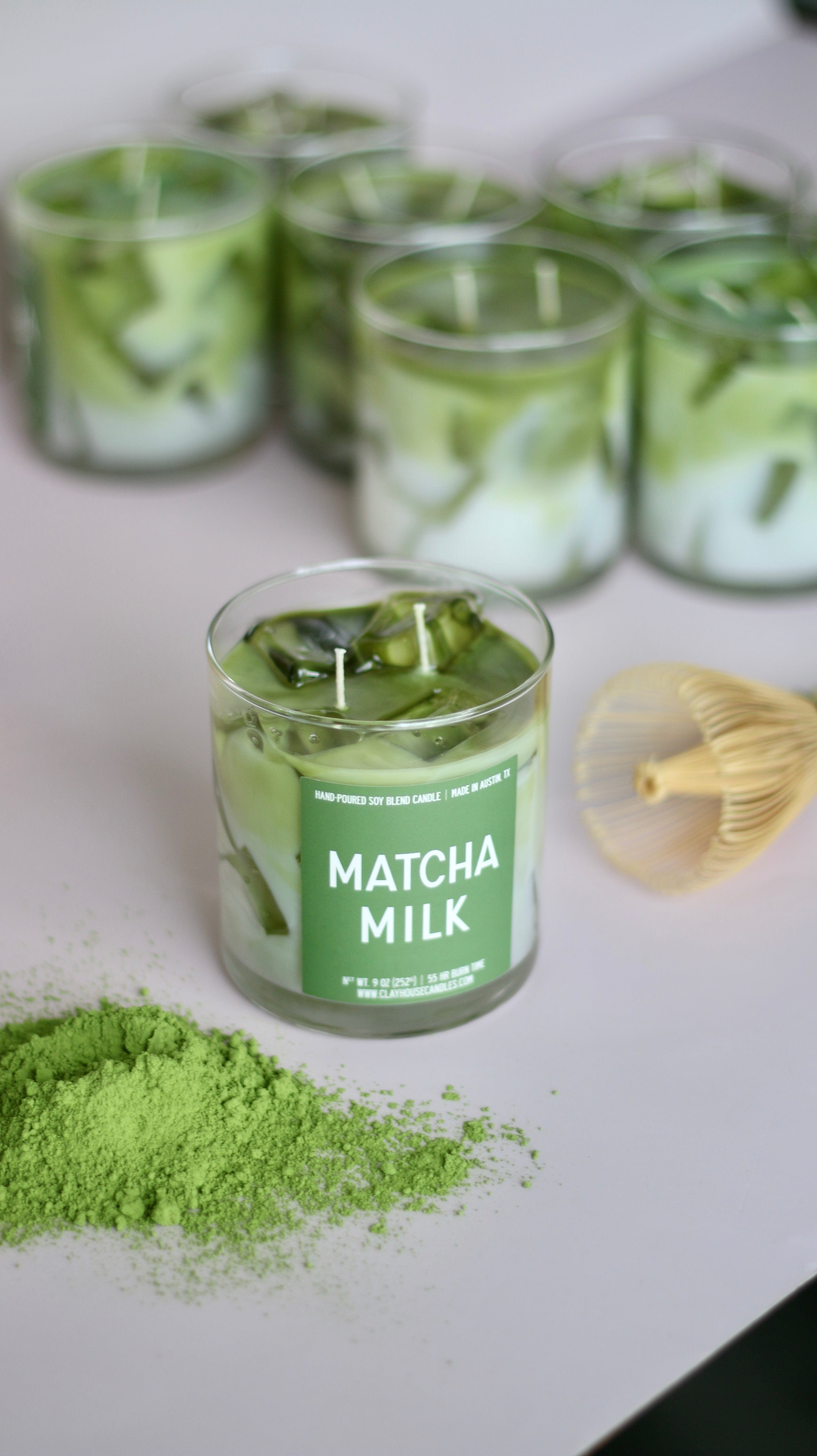 Matcha Milk Container Candle - Poppy Natural