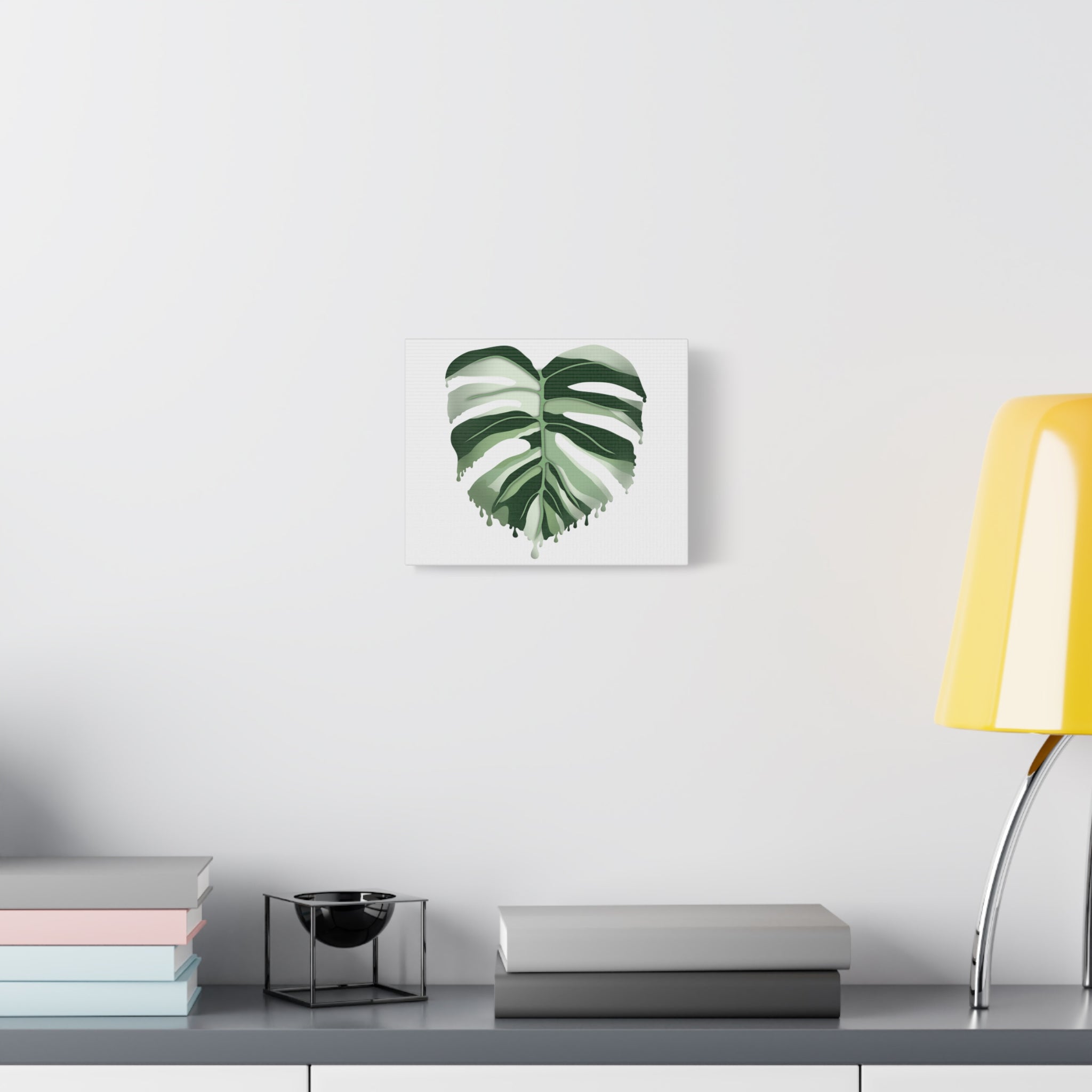 Melting Monstera Albo Canvas Print – Botanical Wall Art - Poppy Natural