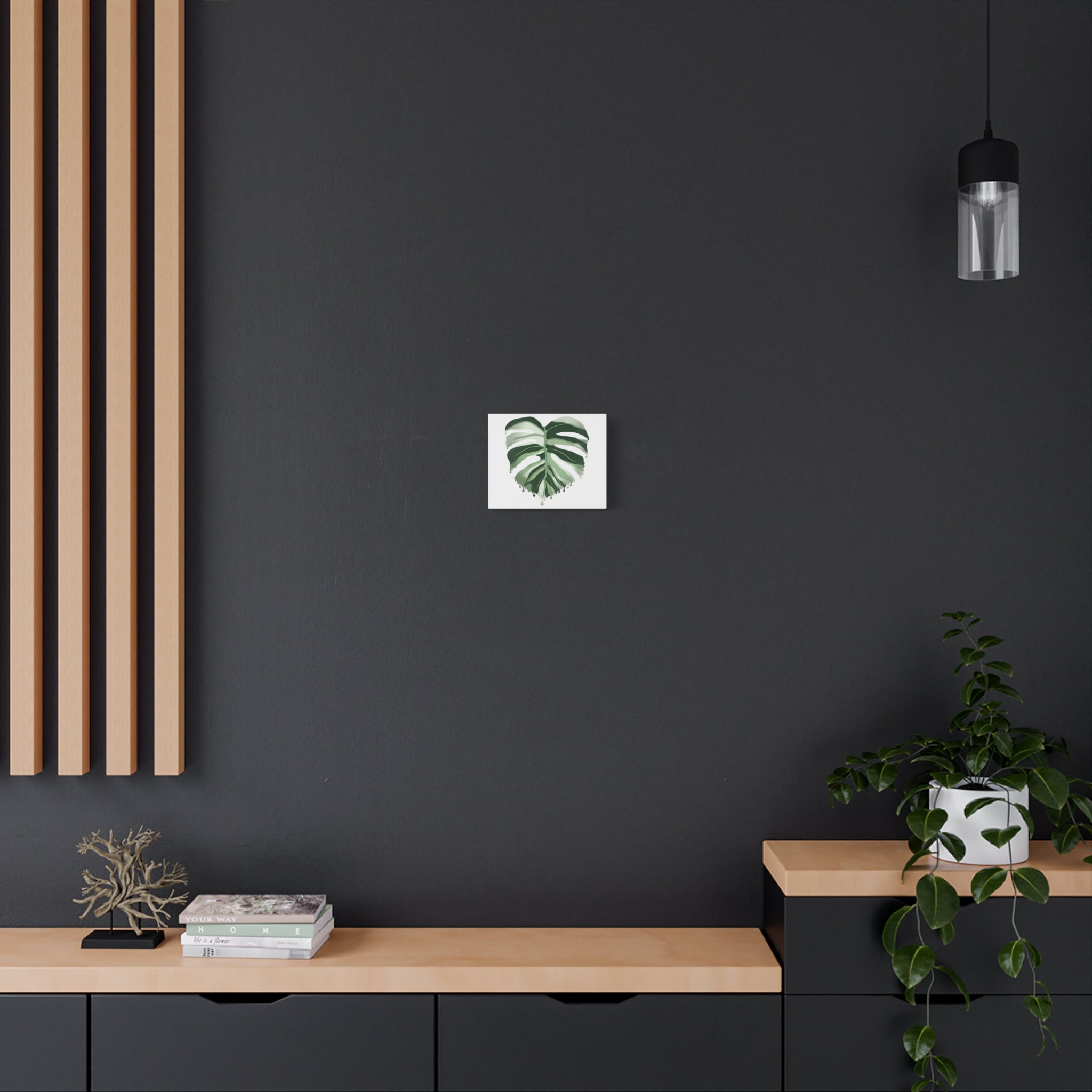 Melting Monstera Albo Canvas Print – Botanical Wall Art - Poppy Natural
