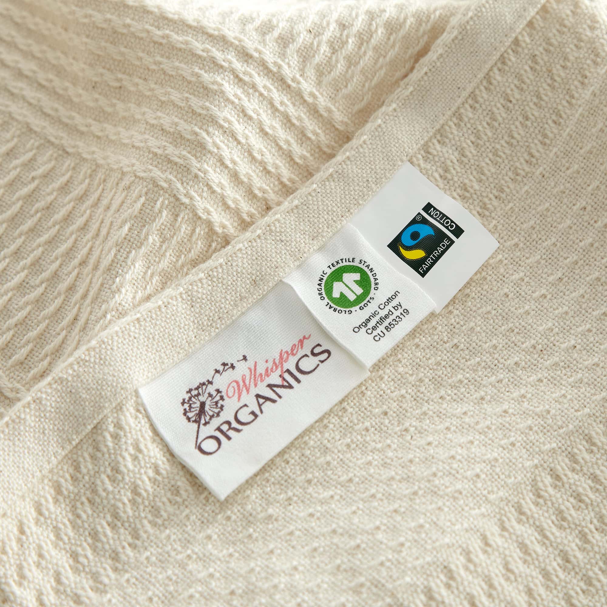 Organic Cotton Throw with Tassels - Poppy Natural