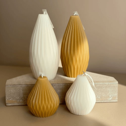 Origami Lantern Candle - Poppy Natural