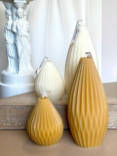 Origami Lantern Candle - Poppy Natural