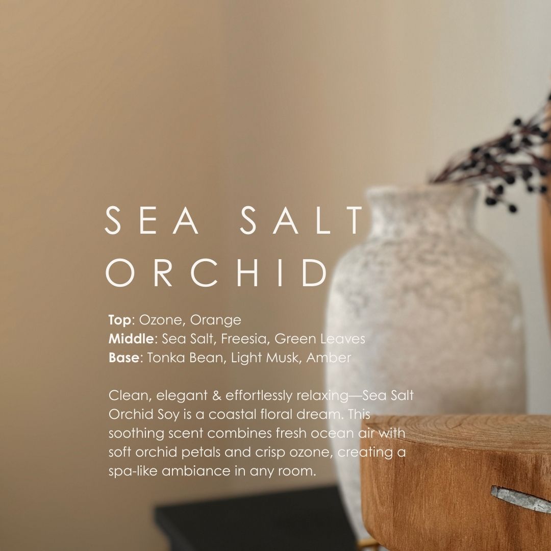 Sea Salt Orchid Candle - Poppy Natural