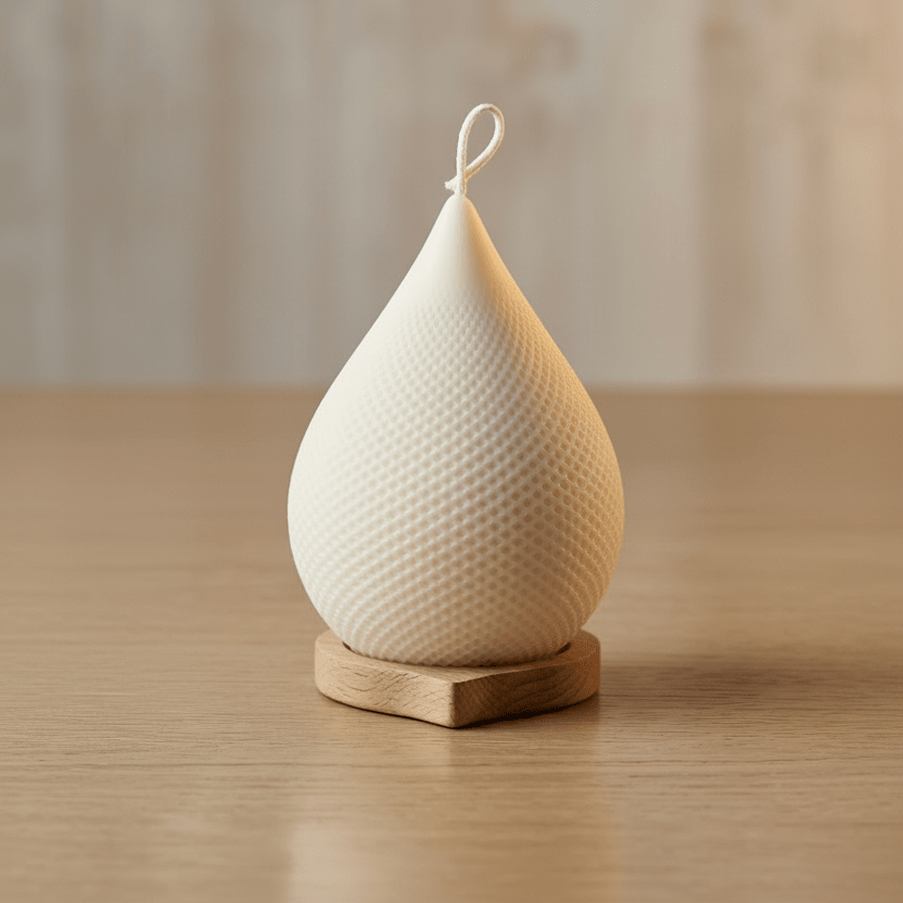 Teardrop Candle - Poppy Natural
