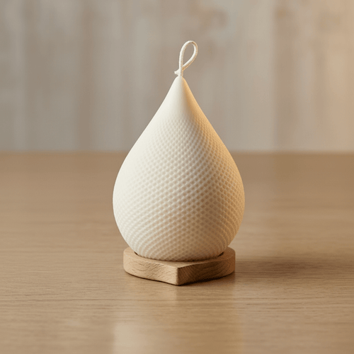 Teardrop Candle - Poppy Natural