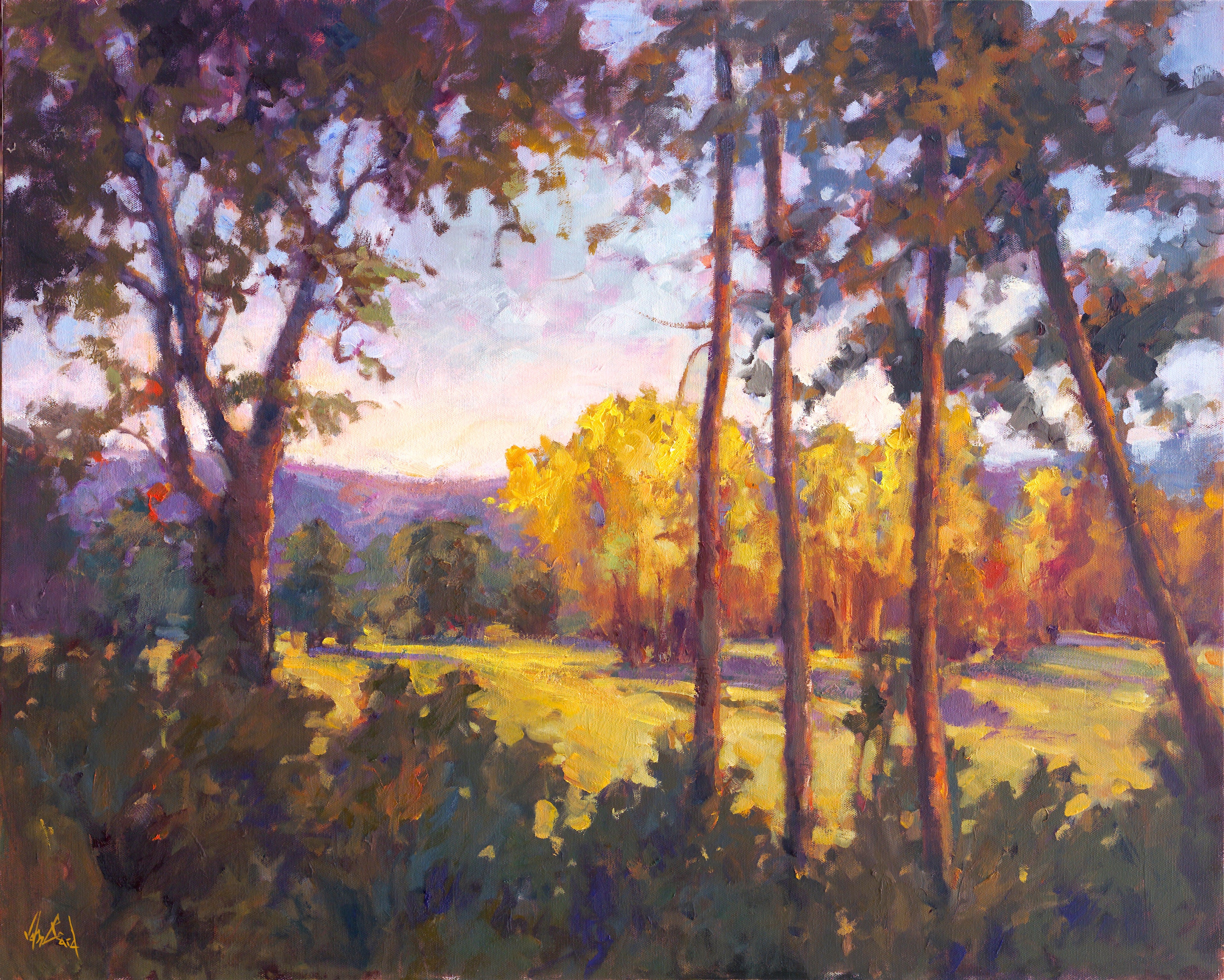 Through the Trees Artist Enhanced Canvas Print