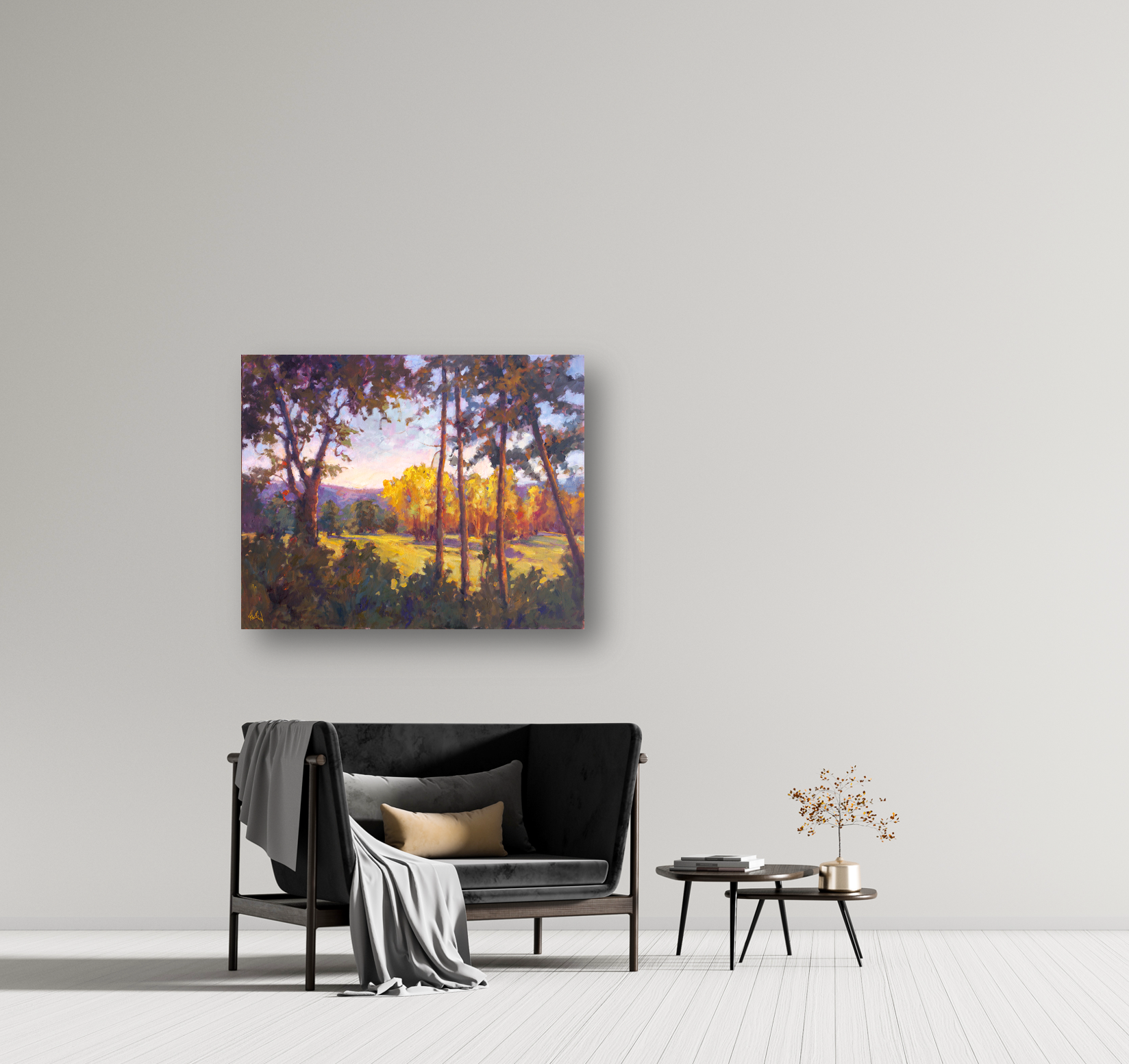 Through the Trees Artist Enhanced Canvas Print