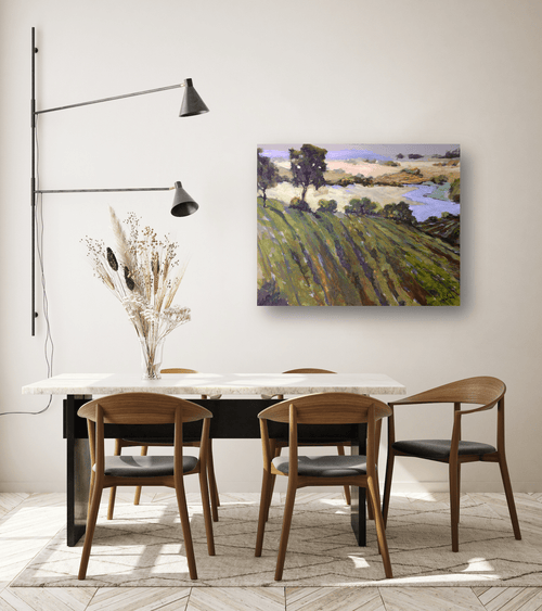 Vineyard Canvas Print - Poppy Natural