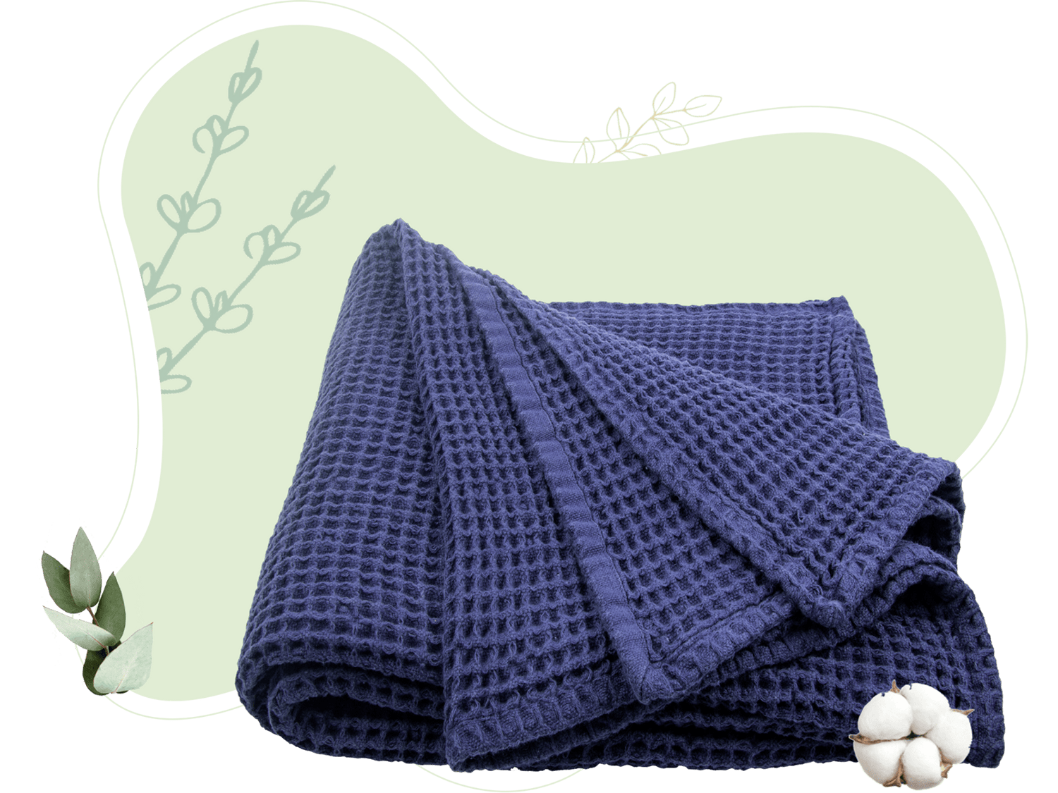 Waffle Weave Throw Blanket - Poppy Natural